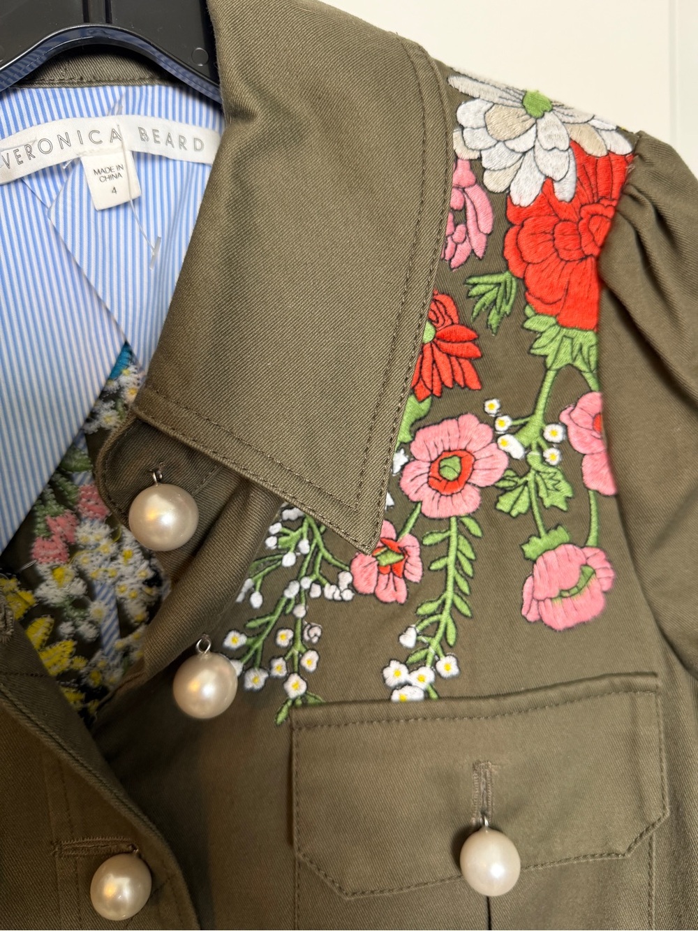 Veronica Beard Huxley Floral Embroidered Jacket - Picture 9 of 12